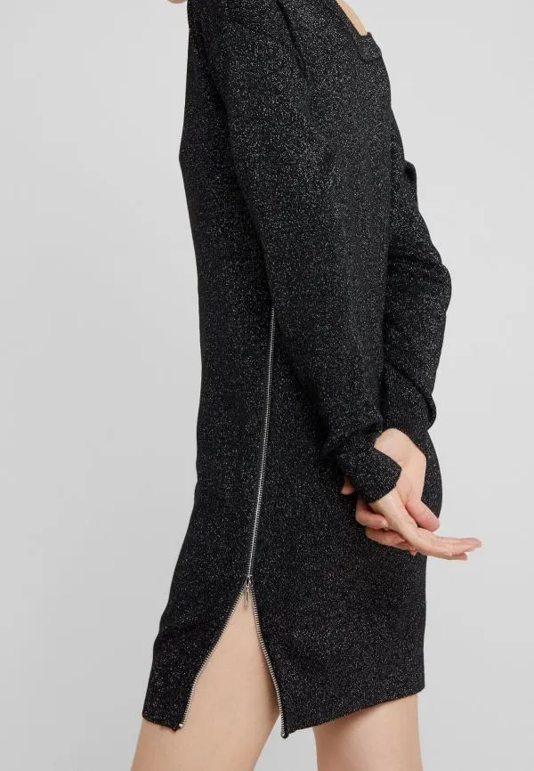 Pulover tip rochie Hugo M | Negru, Mânecă lungă, Lână - Image 4