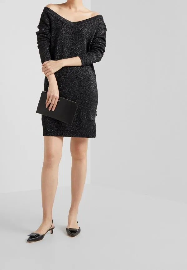 Pulover tip rochie Hugo M | Negru, Mânecă lungă, Lână - Image 5