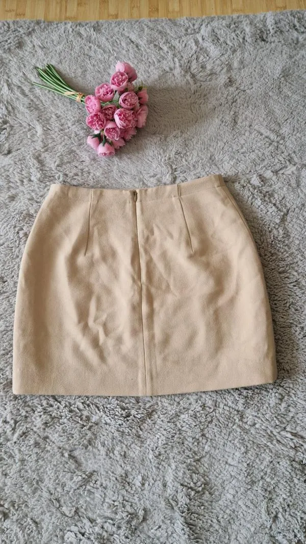 Fustă office H&M S | Bej, Mini - Image 10