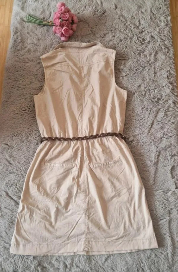 Rochie tip sarafan Esprit L | Bej, Midi, Fără mâneci - Image 4