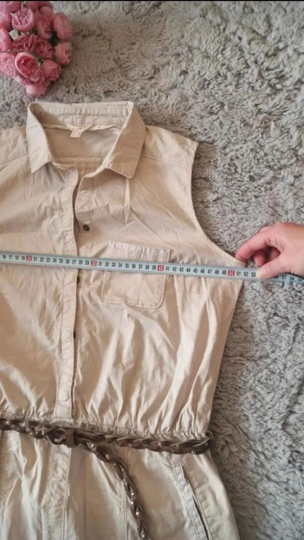 Rochie tip sarafan Esprit L | Bej, Midi, Fără mâneci - Image 5