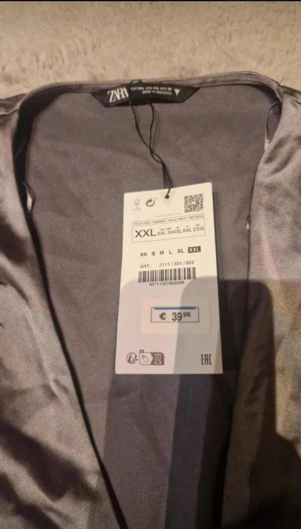 Rochie casual Zara XXL | Gri, Mini, Mânecă lungă - Image 7