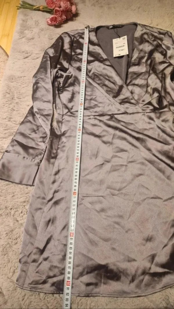 Rochie casual Zara XXL | Gri, Mini, Mânecă lungă - Image 10