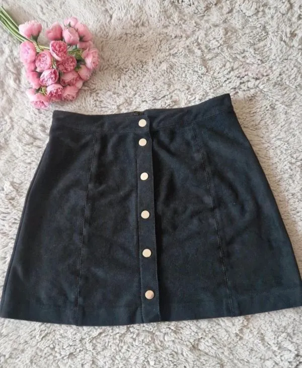 Fustă A-line H&M S | Negru, Mini, Lungă fit - Image 2