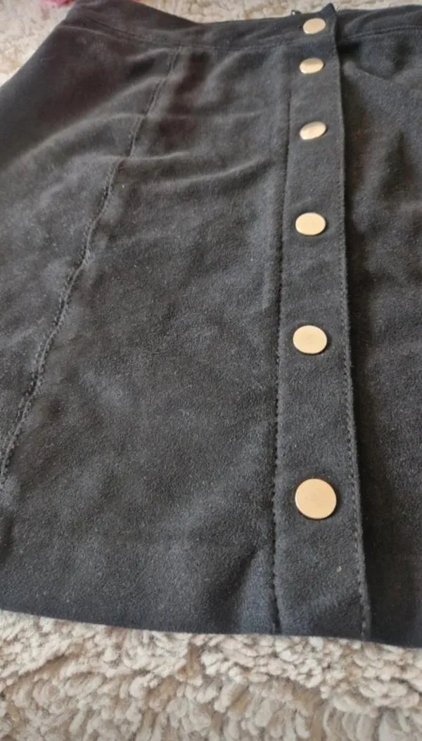 Fustă A-line H&M S | Negru, Mini, Lungă fit - Image 3
