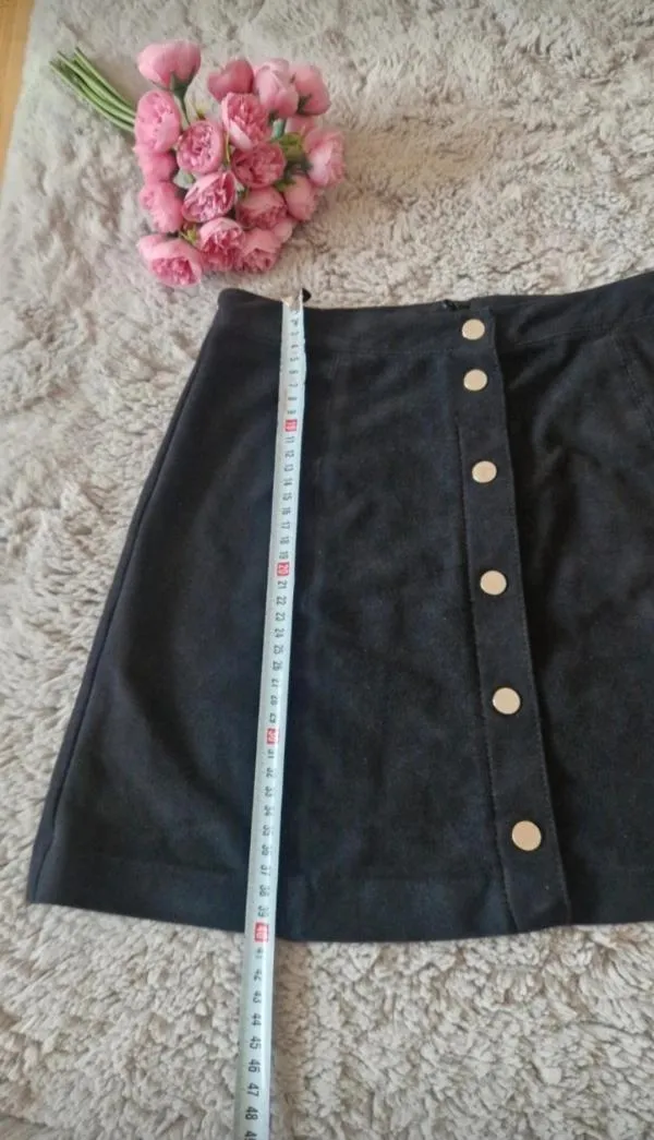 Fustă A-line H&M S | Negru, Mini, Lungă fit - Image 8