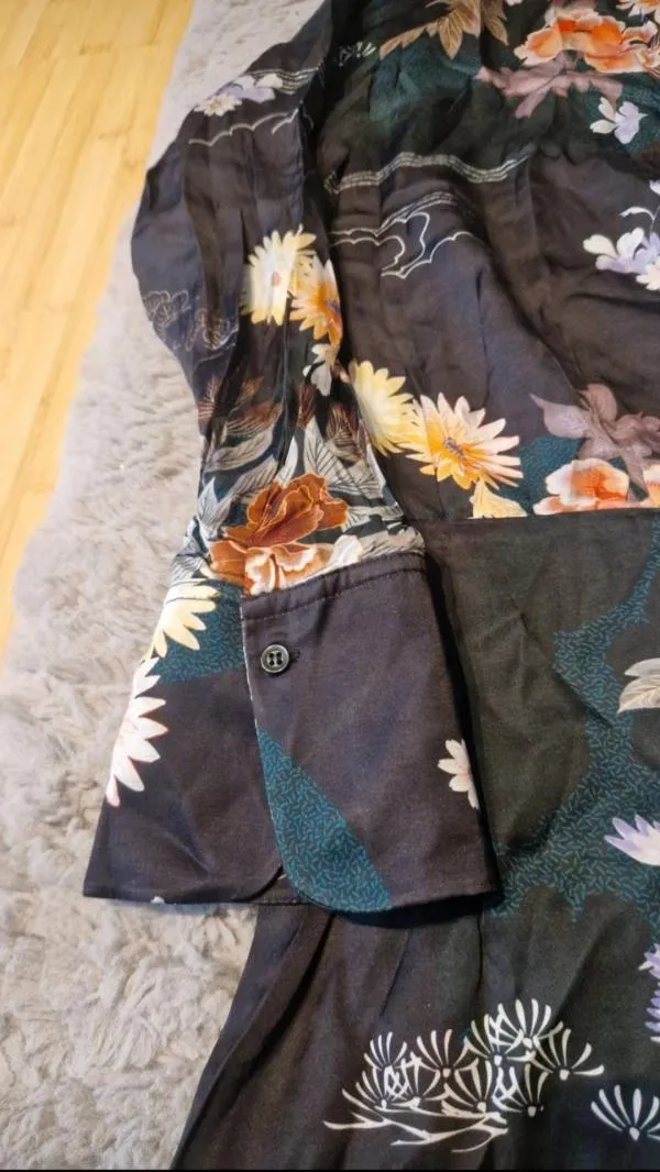Rochie casual Zara XL | Negru, Mini, Floral & Tropical - Image 11