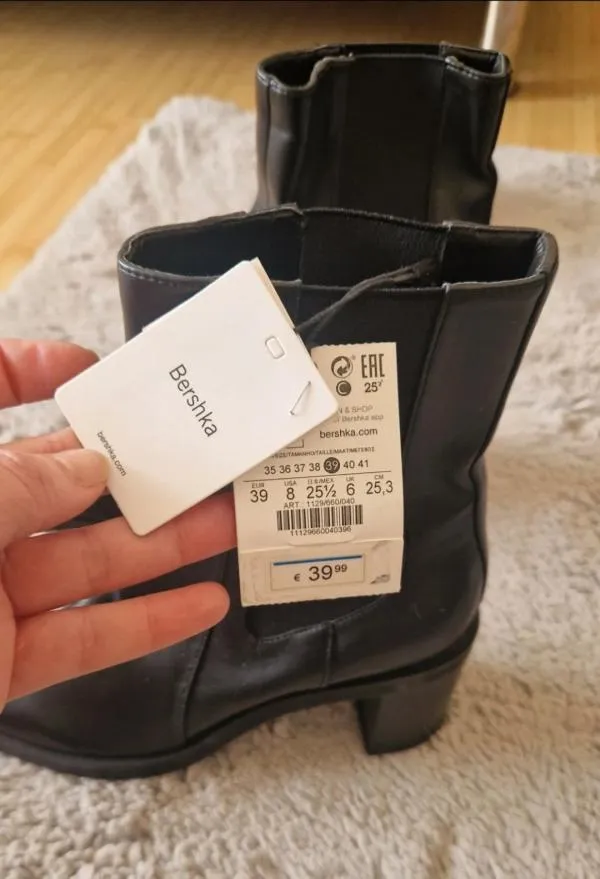 Ghete Bershka EU 39 | Negru - Image 3