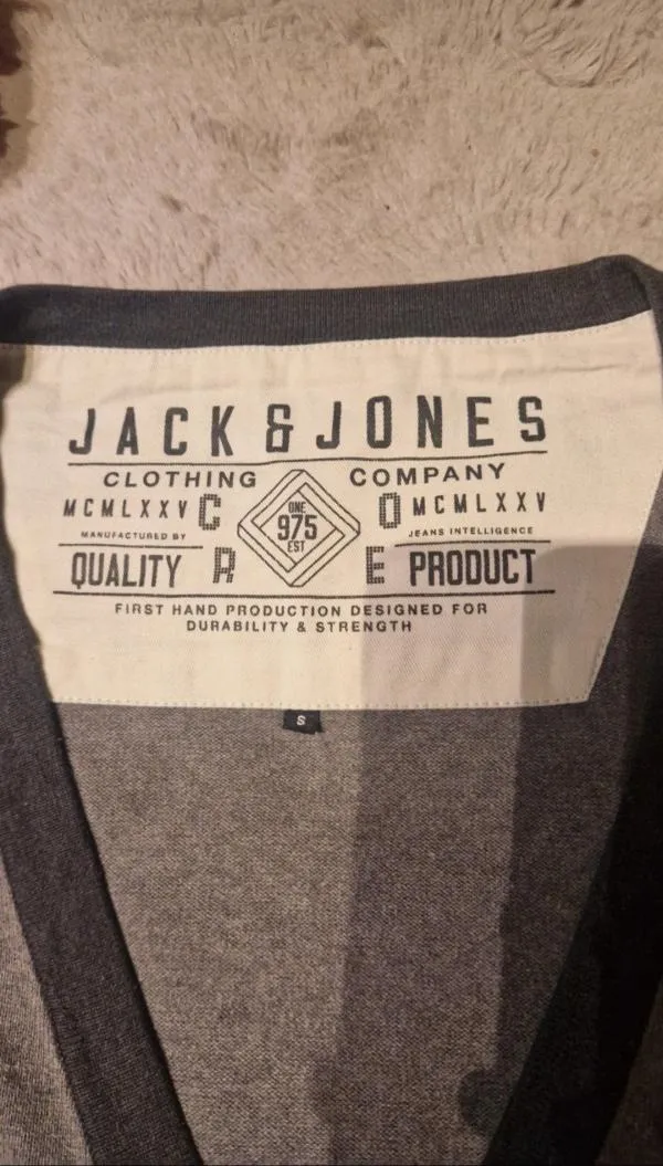 Cardigan Jack&Jones S | Gri, Mânecă lungă, Bumbac - Image 3