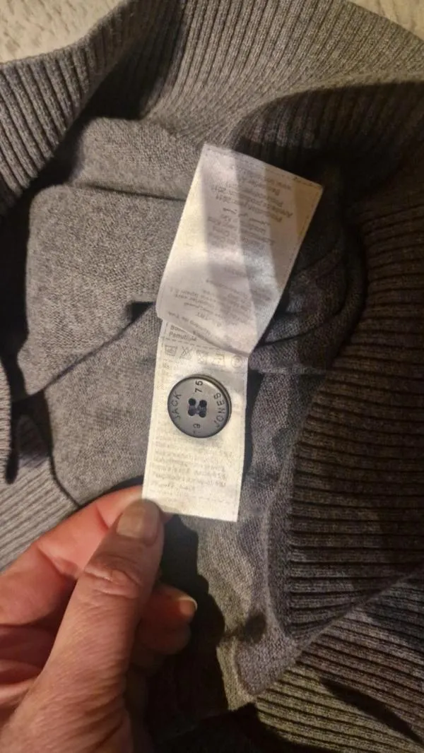 Cardigan Jack&Jones S | Gri, Mânecă lungă, Bumbac - Image 5
