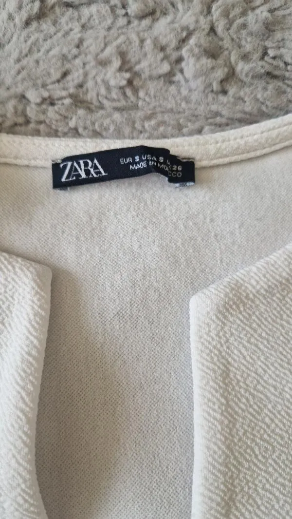 Rochie office Zara S | Alb, Midi - Image 3