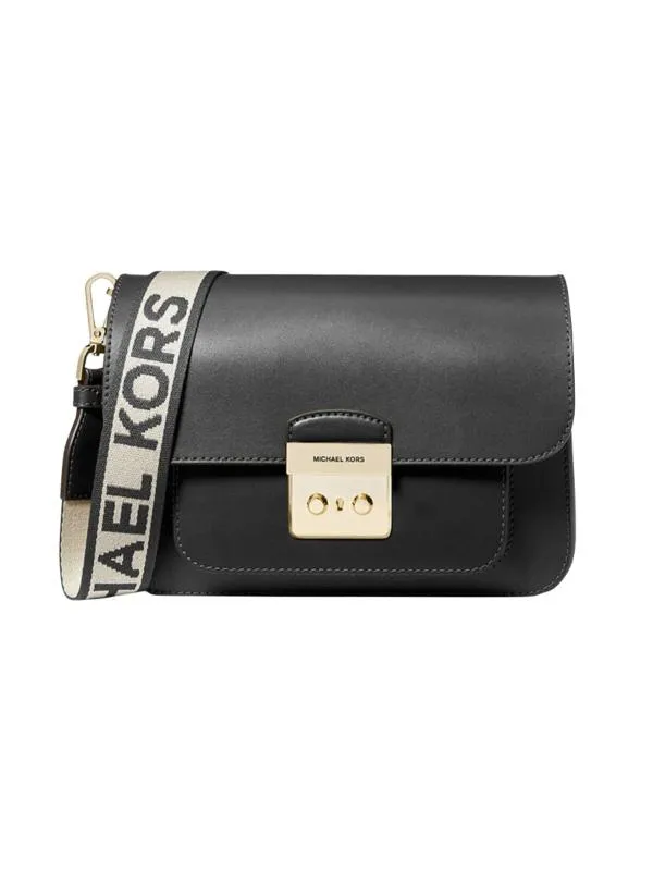 Geantă crossbody Michael Kors | Negru, Piele naturală