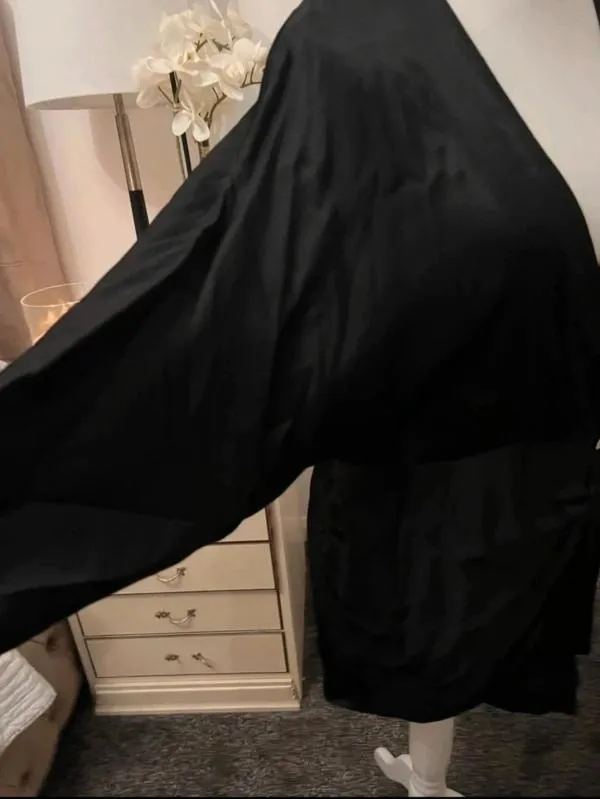 Rochie de seară Zara M | Negru, Mini, Mânecă lungă, Vâscoză - Image 6