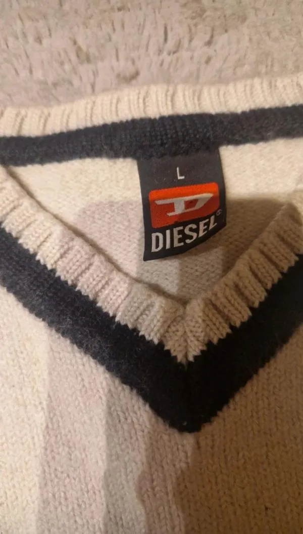 Pulover cu anchior Diesel L | Bej, Normal, Mânecă lungă, Regular fit, Lână - Image 5