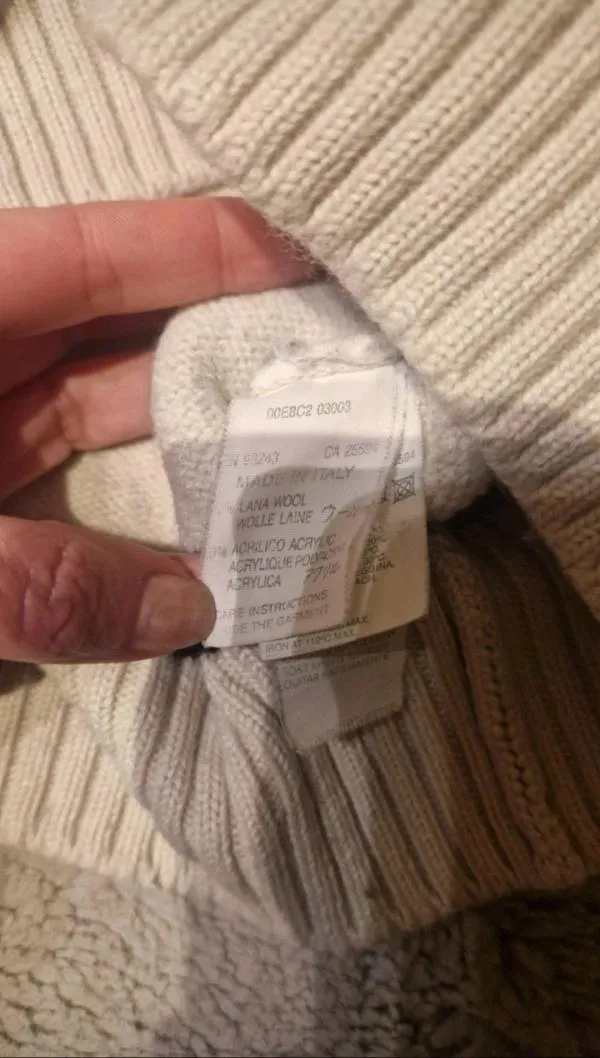 Pulover cu anchior Diesel L | Bej, Normal, Mânecă lungă, Regular fit, Lână - Image 6