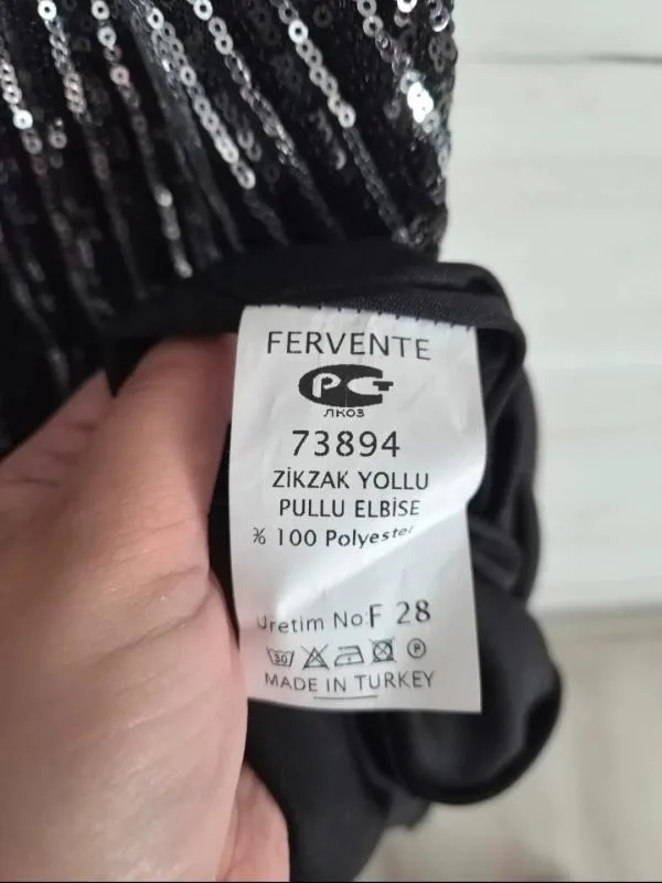 Rochie de seară Fervente EU 40 | Negru, Mini, Fără mâneci, Paiete, Poliester - Image 5