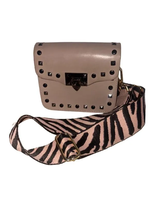 Geantă crossbody | Gri, Piele naturală