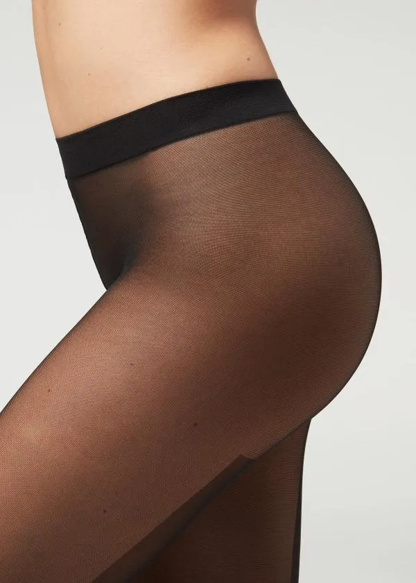 Ciorapi Calzedonia M | Negru, Poliamidă - Image 3