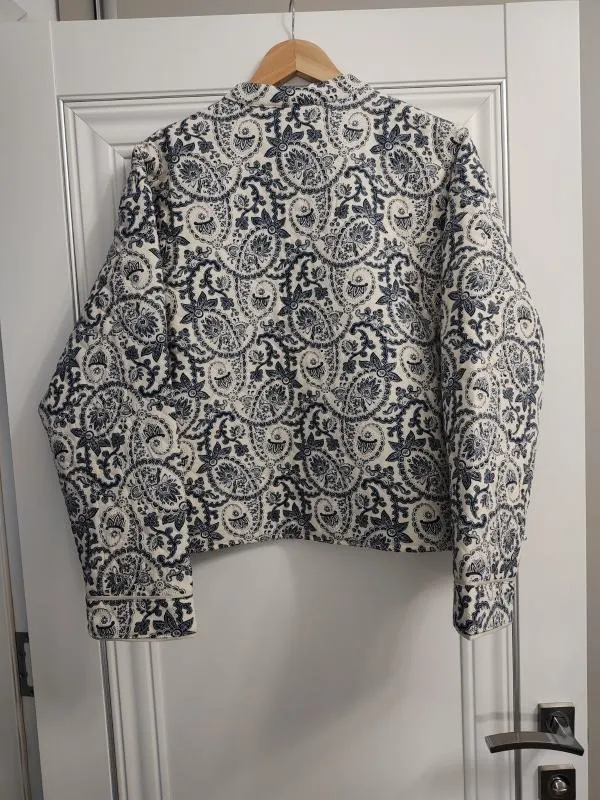 Geacă matlasată Only L | Albastru, Fără glugă, Oriental & Paisley, Poliester - Image 5