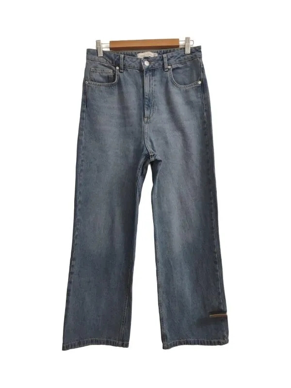 Blugi RGNC x NU-IN M | Albastru, Lungi, Talie înaltă, Wide Leg fit, Monocrom, Bumbac