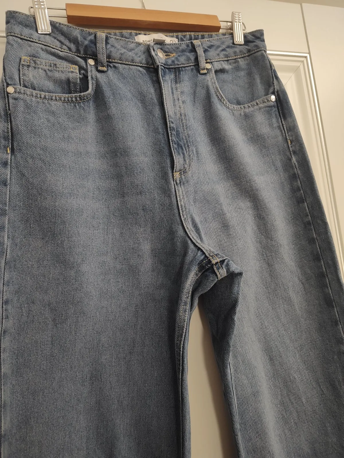 Blugi RGNC x NU-IN M | Albastru, Lungi, Talie înaltă, Wide Leg fit, Monocrom, Bumbac - Image 3