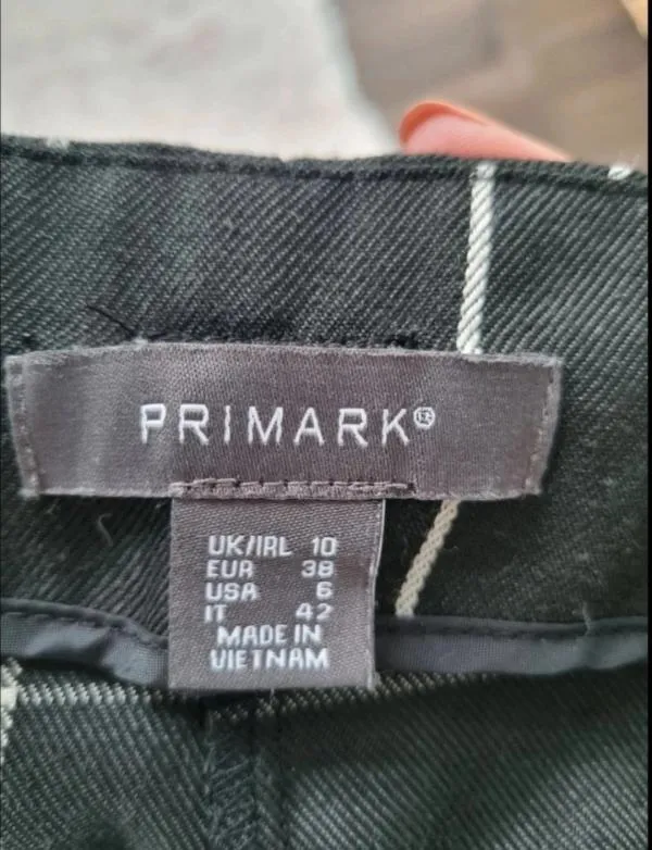 Pantaloni Primark M | Negru, Lungi, Tapered (Conici) fit, Carouri - Image 5
