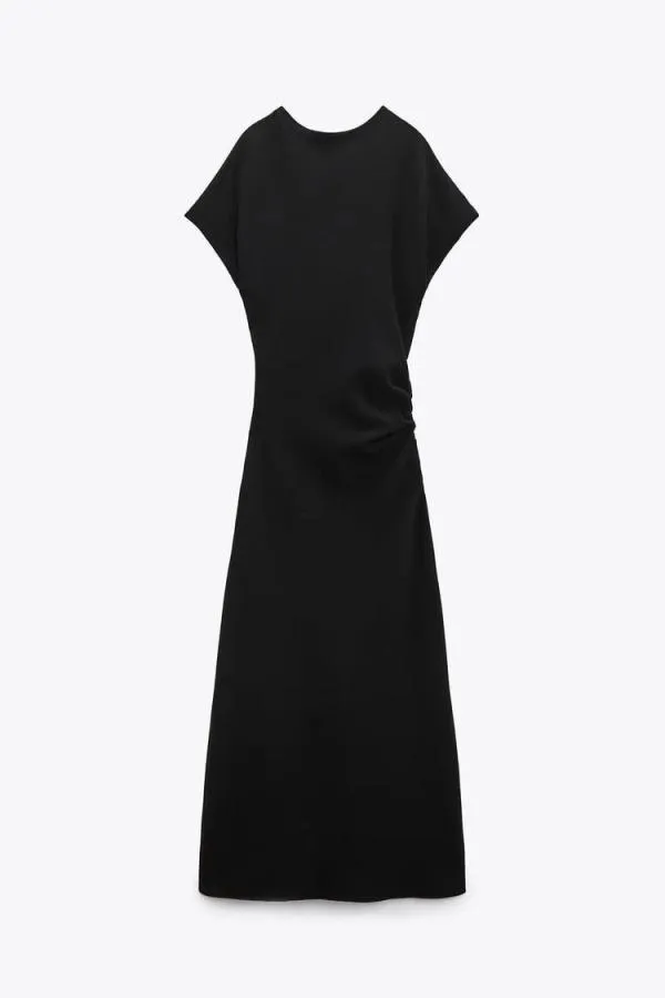 Rochie de seară Zara M | Negru, Maxi, Mânecă scurtă - Image 2