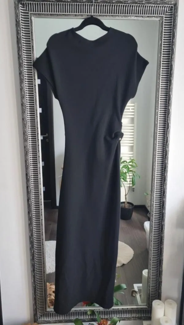 Rochie de seară Zara M | Negru, Maxi, Mânecă scurtă - Image 5