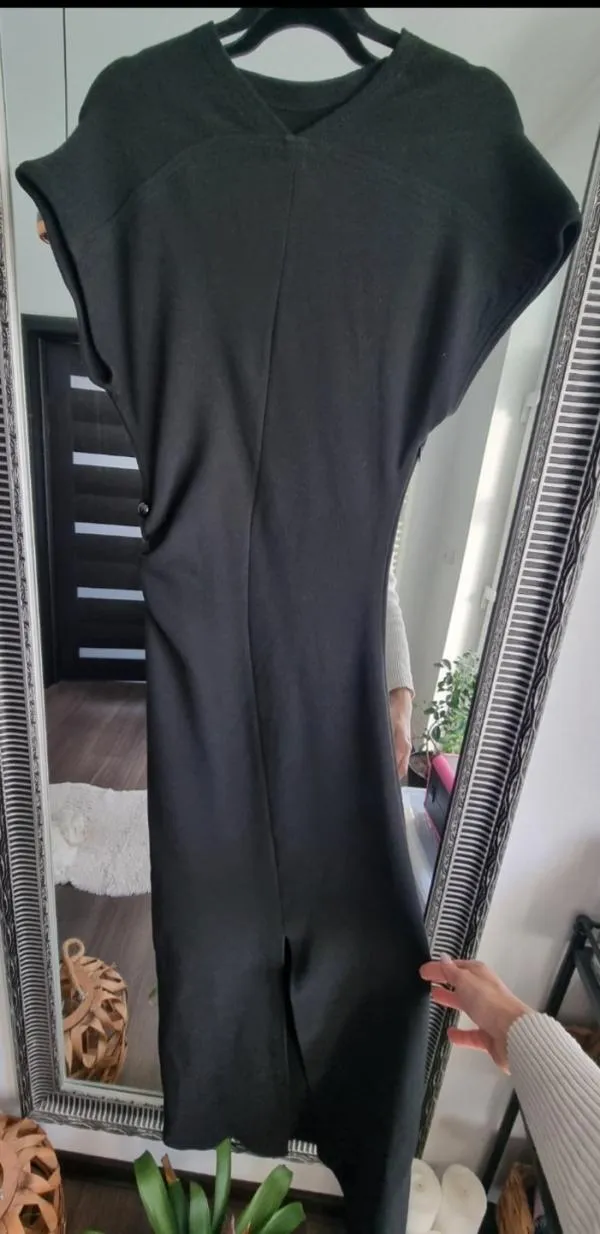 Rochie de seară Zara M | Negru, Maxi, Mânecă scurtă - Image 6