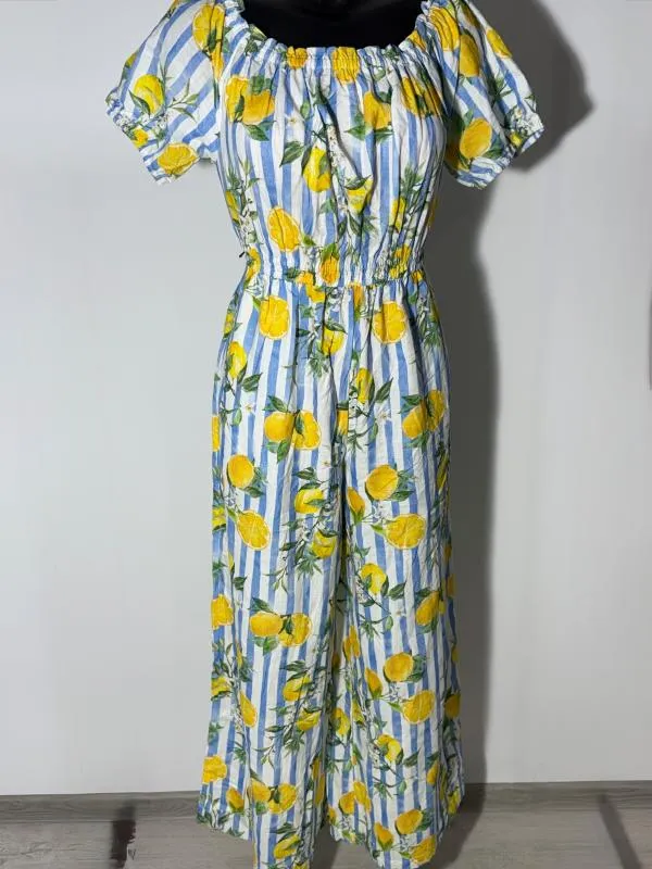 Salopetă Next XL | Multicolor, Lungă, Mânecă scurtă, Floral & Tropical, Bumbac - Image 7