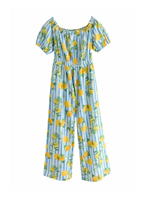 Salopetă Next XL | Multicolor, Lungă, Mânecă scurtă, Floral & Tropical, Bumbac - Image 2