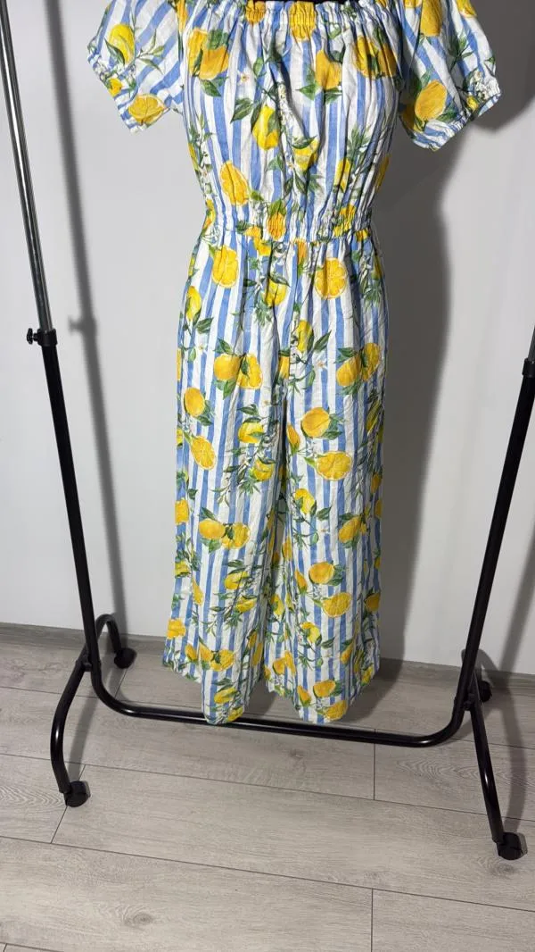 Salopetă Next XL | Multicolor, Lungă, Mânecă scurtă, Floral & Tropical, Bumbac - Image 10