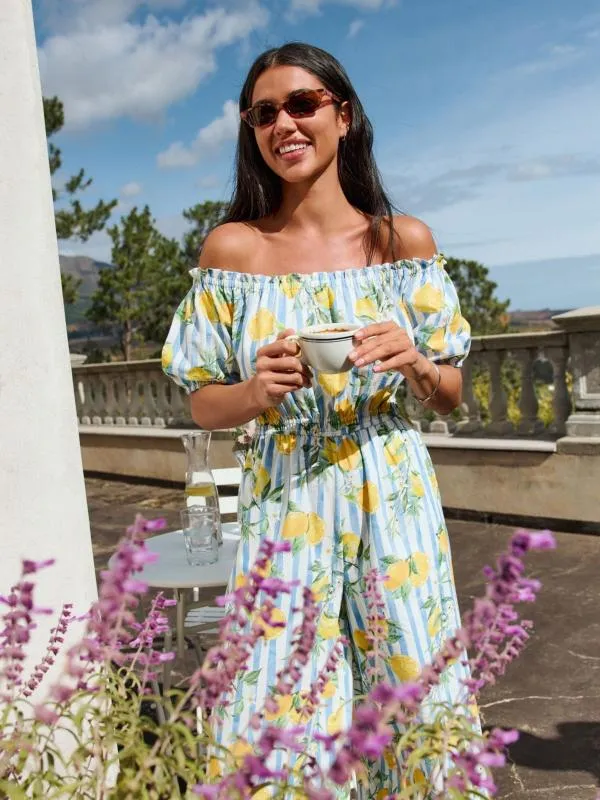 Salopetă Next XL | Multicolor, Lungă, Mânecă scurtă, Floral & Tropical, Bumbac - Image 4