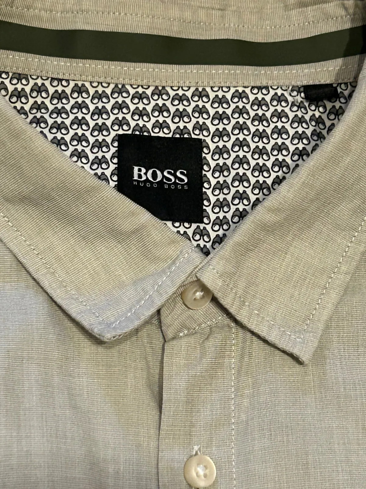 Cămașă BOSS L | Ivoire, Monocrom, Bumbac - Image 3