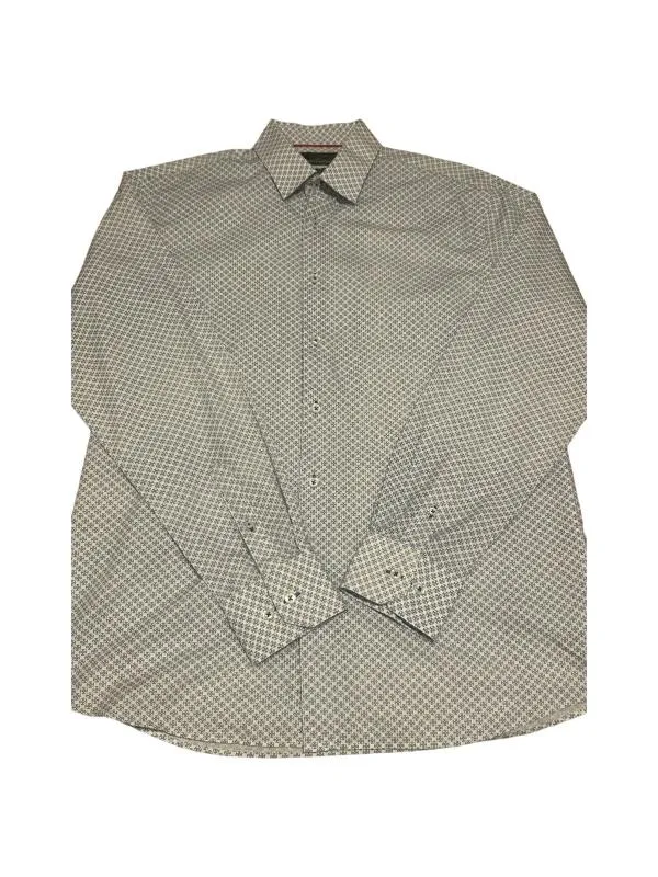 Cămașă cu imprimeu Finest Shirtmaker L | Alb, Buline & Imprimeuri mici, Bumbac