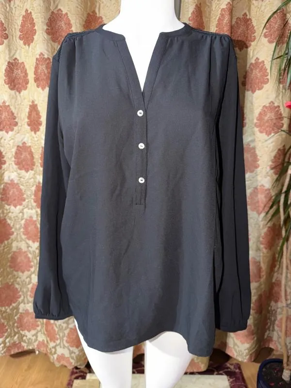 Bluză s.Oliver EU 42 | Negru, Normal, Mânecă lungă, Monocrom - Image 2