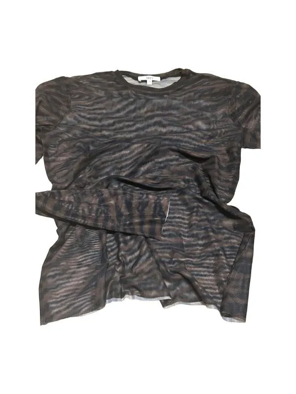 Bluză Jake*s EU 38 | Maro, Normal, Mânecă lungă, Animal print, Transparent