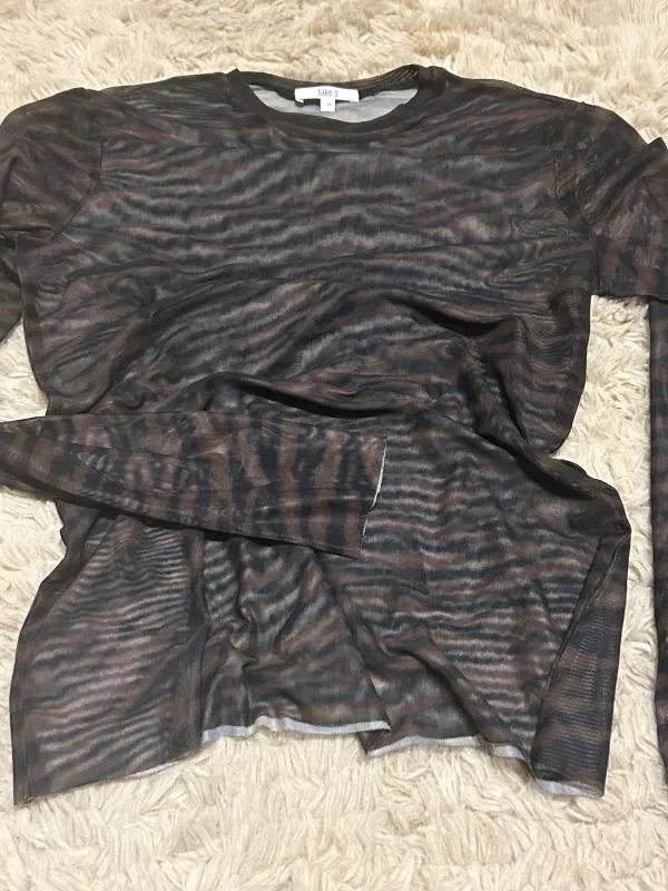 Bluză Jake*s EU 38 | Maro, Normal, Mânecă lungă, Animal print, Transparent - Image 2