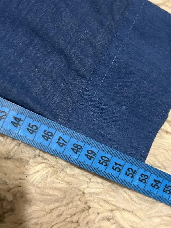 Cămașă H&M M | Bleumarin, Monocrom, Bumbac - Image 8