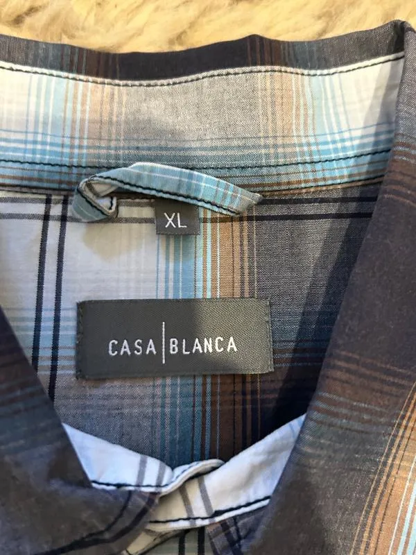 Cămașă cu carouri Casa | Blanca XL Multicolor, Carouri, Bumbac - Image 4