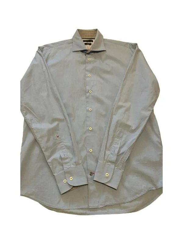 Cămașă Tommy Hilfiger L | Bleu, Monocrom, Bumbac