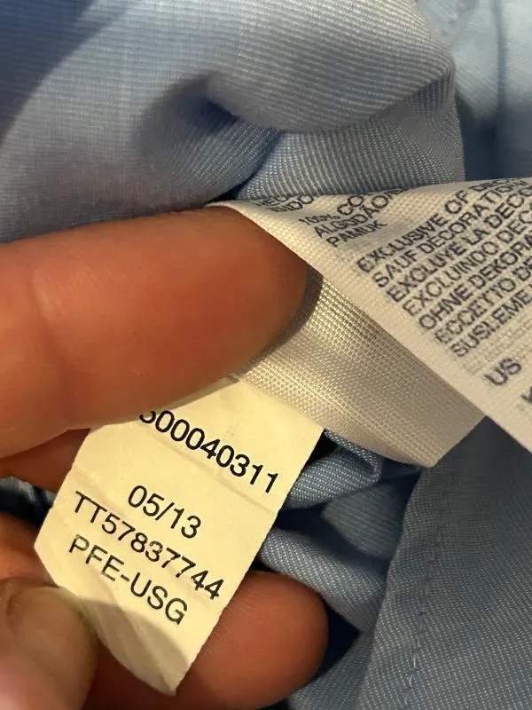 Cămașă Tommy Hilfiger L | Bleu, Monocrom, Bumbac - Image 6