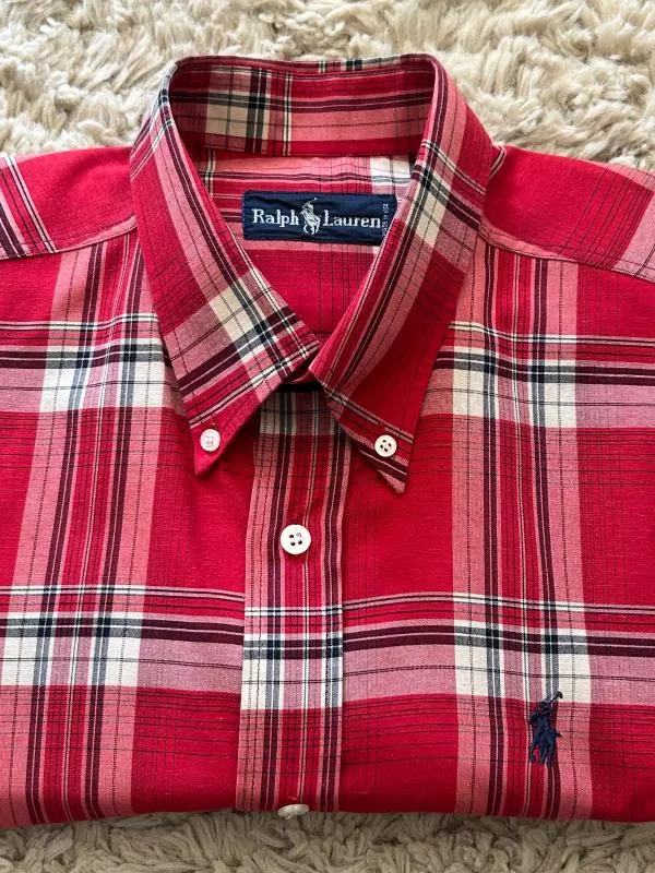 Cămașă cu carouri Ralph Lauren L | Roșu, Carouri, Bumbac - Image 11