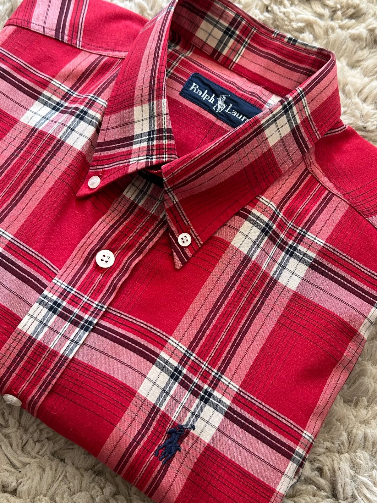 Cămașă cu carouri Ralph Lauren L | Roșu, Carouri, Bumbac - Image 12