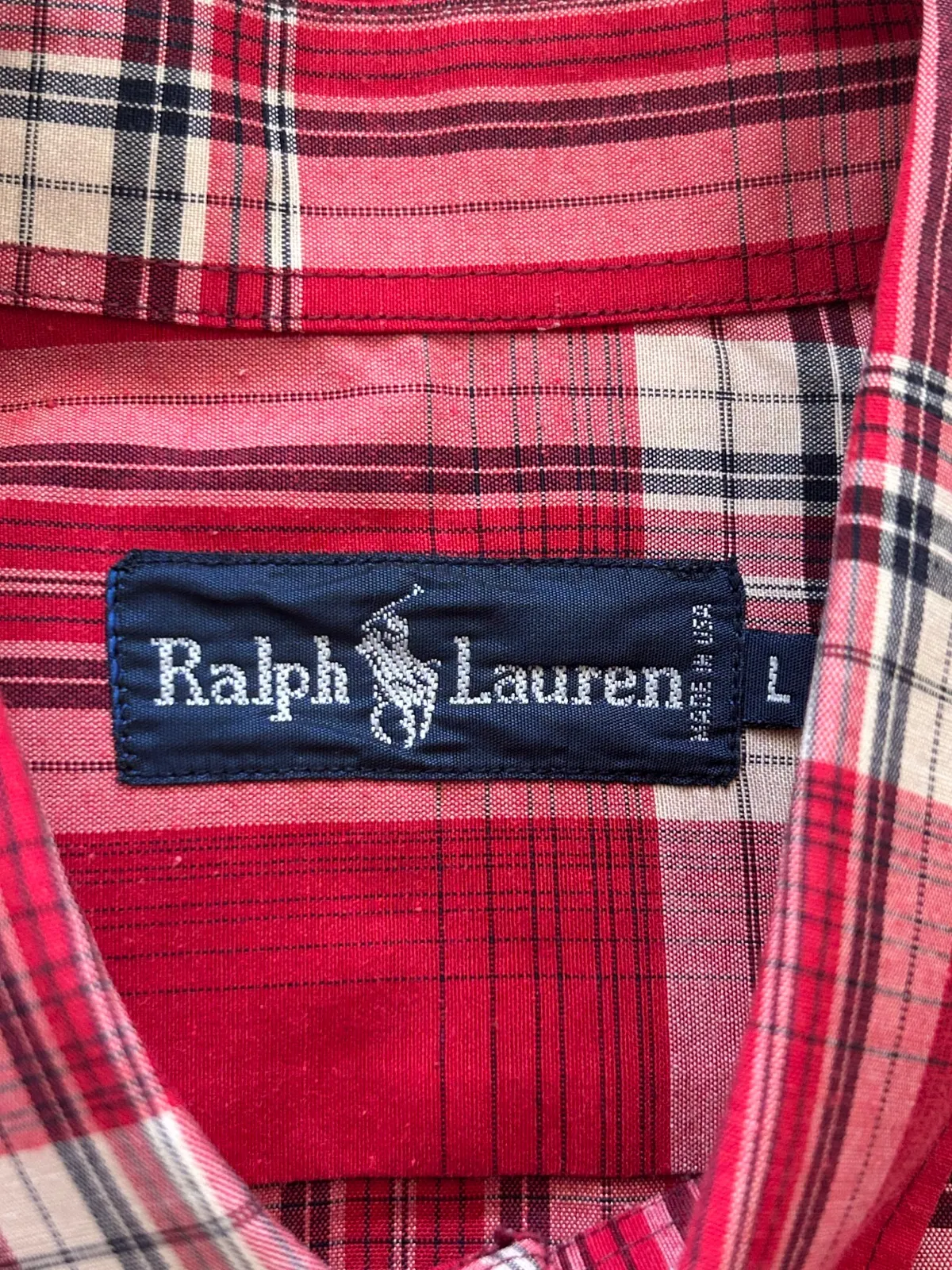 Cămașă cu carouri Ralph Lauren L | Roșu, Carouri, Bumbac - Image 4
