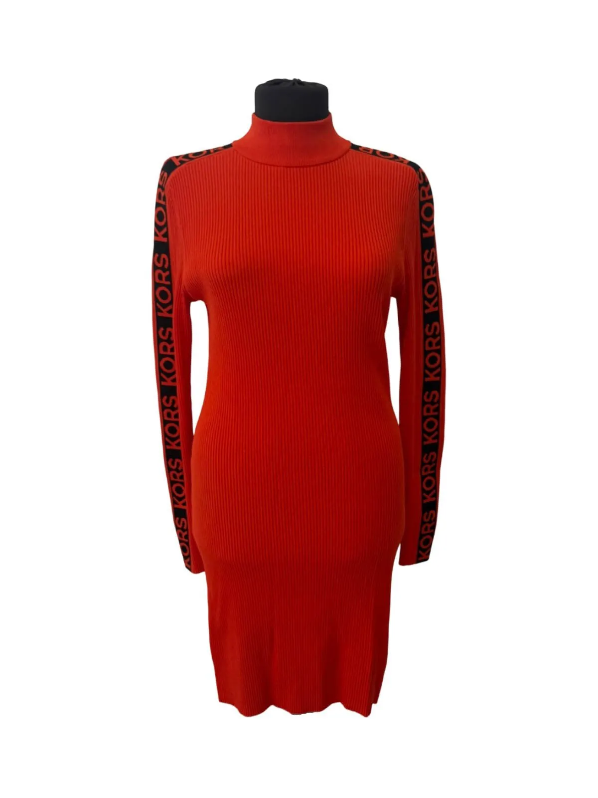 Rochie casual Michael Kors M | Portocaliu, Midi, Mânecă lungă, Logo, Reiat, Vâscoză