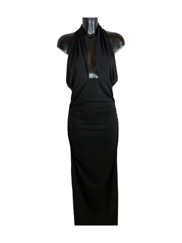 Rochie de seară Next EU 42 | Negru, Maxi, Bretele după gât