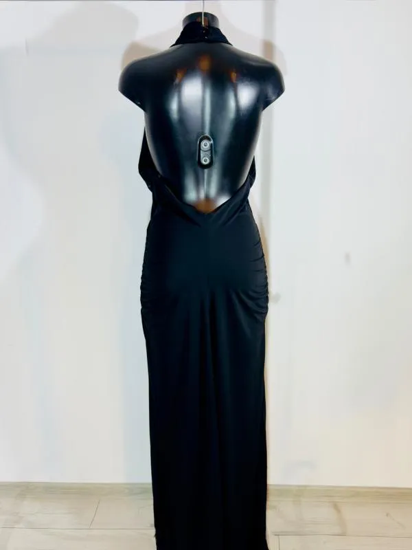 Rochie de seară Next EU 42 | Negru, Maxi, Bretele după gât - Image 3