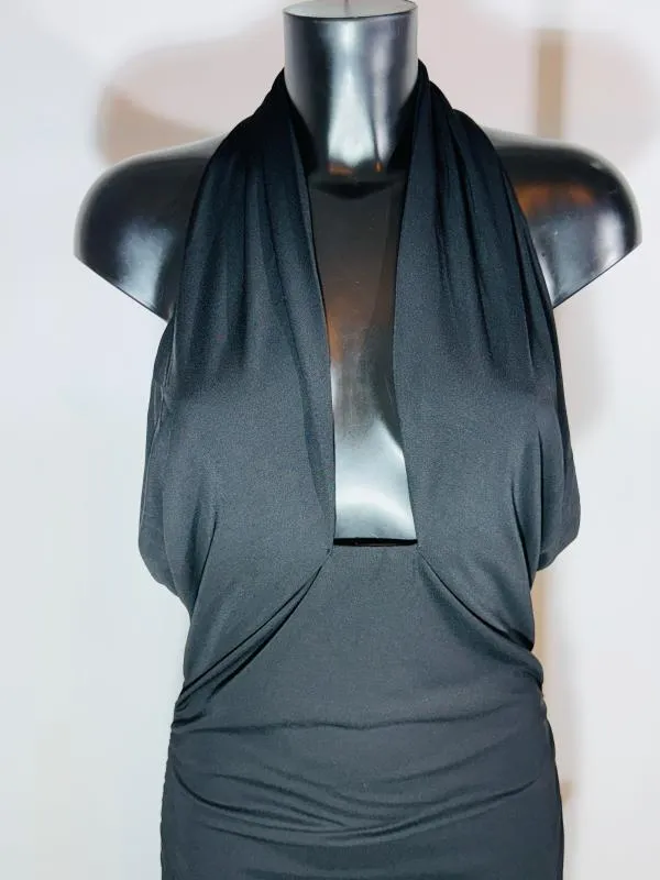 Rochie de seară Next EU 42 | Negru, Maxi, Bretele după gât - Image 4