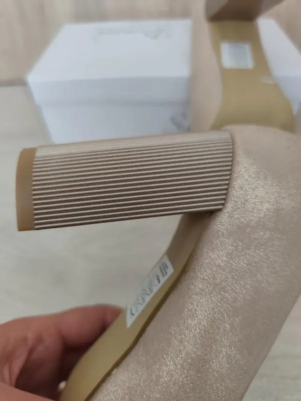 Pantofi cu toc înalt Solo Donna EU 36 | Auriu, Piele naturală - Image 5